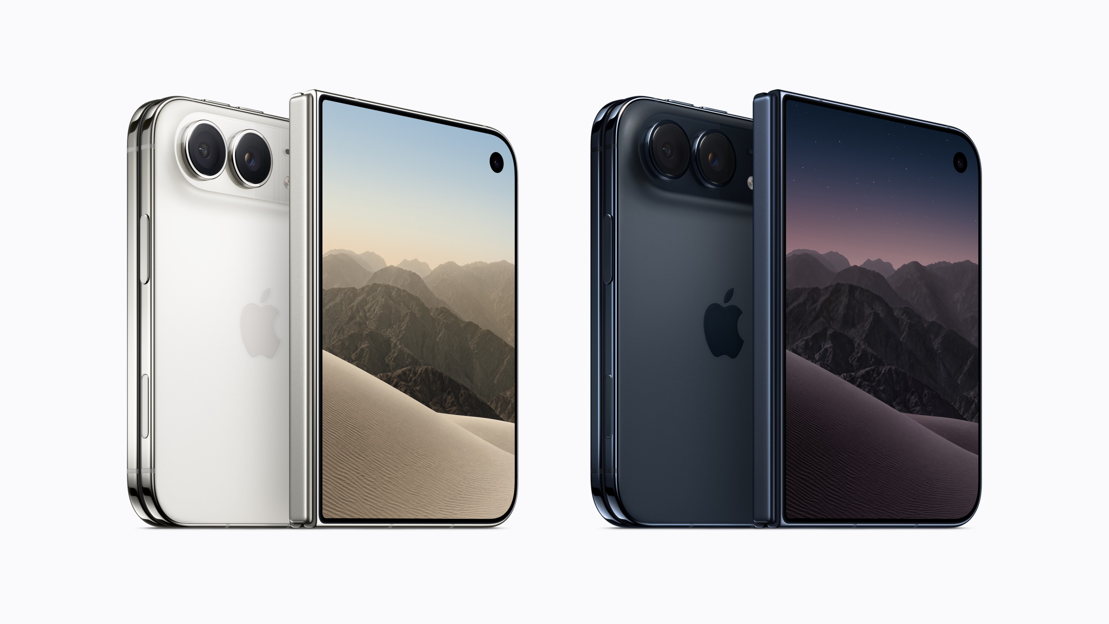 Apple press image showing iPhone Duo in its two colors