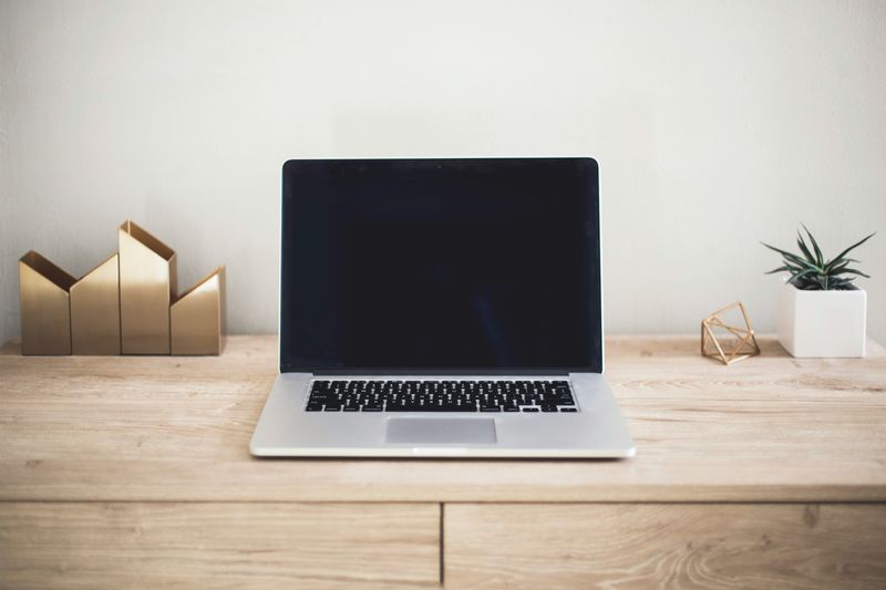 Laptop on a work desk